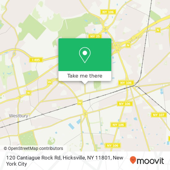 Mapa de 120 Cantiague Rock Rd, Hicksville, NY 11801