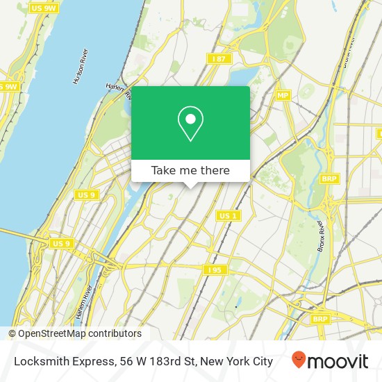 Locksmith Express, 56 W 183rd St map