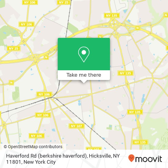 Mapa de Haverford Rd (berkshire haverford), Hicksville, NY 11801
