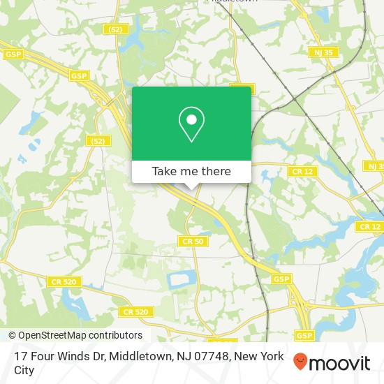 17 Four Winds Dr, Middletown, NJ 07748 map