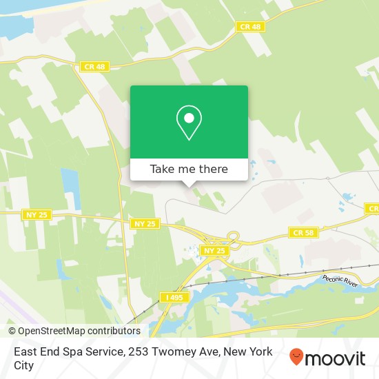 Mapa de East End Spa Service, 253 Twomey Ave