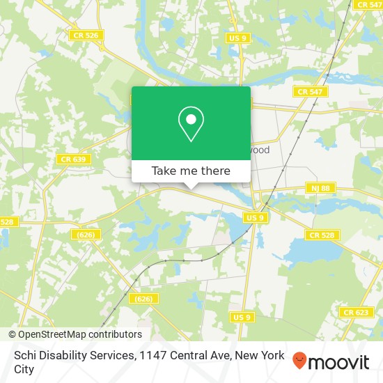 Mapa de Schi Disability Services, 1147 Central Ave