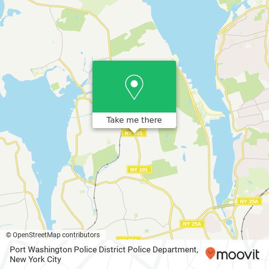 Mapa de Port Washington Police District Police Department, 500 Port Washington Blvd