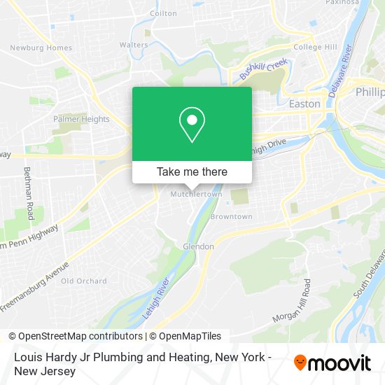 Louis Hardy Jr Plumbing and Heating map