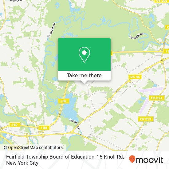 Mapa de Fairfield Township Board of Education, 15 Knoll Rd