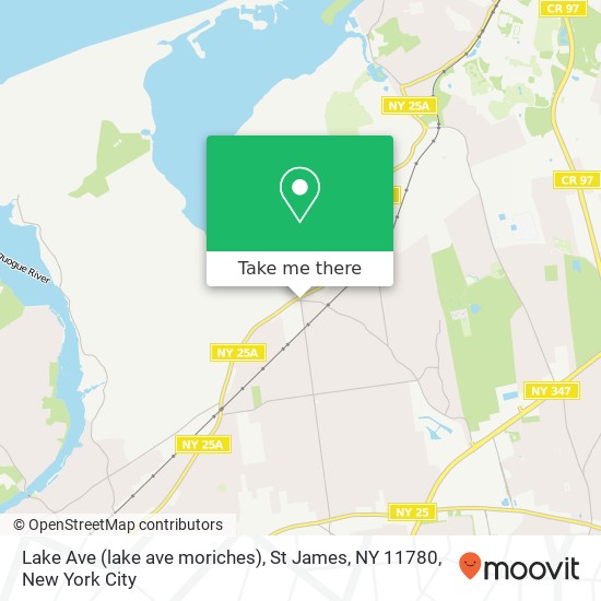 Lake Ave (lake ave moriches), St James, NY 11780 map