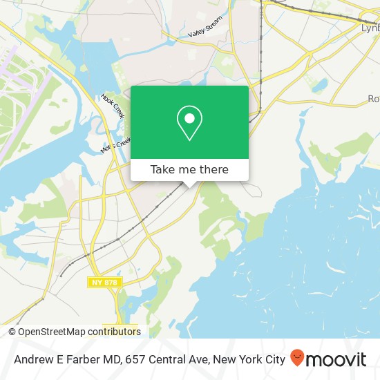 Mapa de Andrew E Farber MD, 657 Central Ave