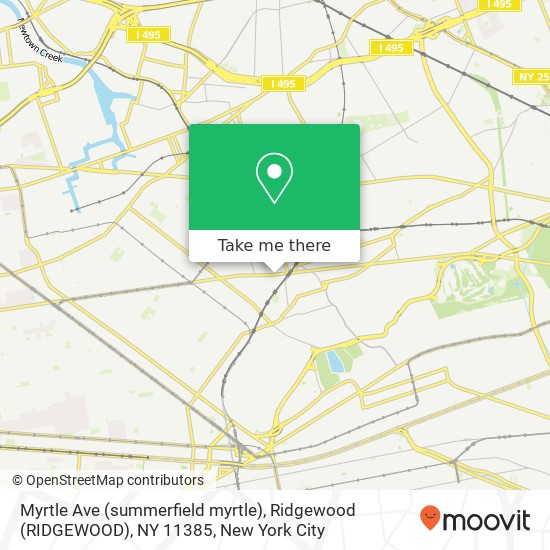 Myrtle Ave (summerfield myrtle), Ridgewood (RIDGEWOOD), NY 11385 map