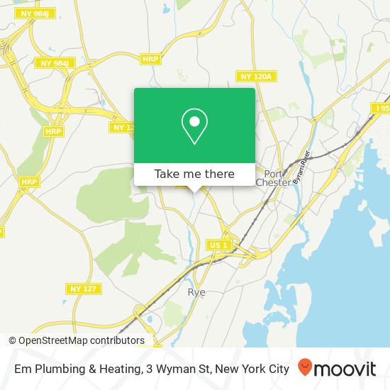 Mapa de Em Plumbing & Heating, 3 Wyman St