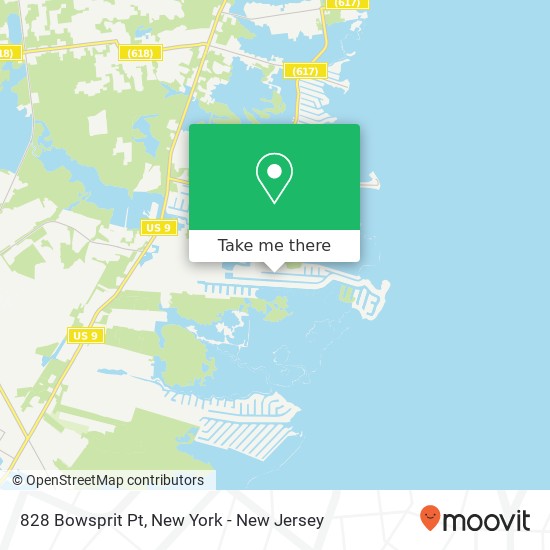 Mapa de 828 Bowsprit Pt, Lanoka Harbor, NJ 08734