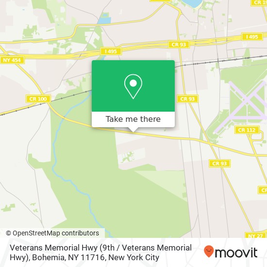 Mapa de Veterans Memorial Hwy (9th / Veterans Memorial Hwy), Bohemia, NY 11716