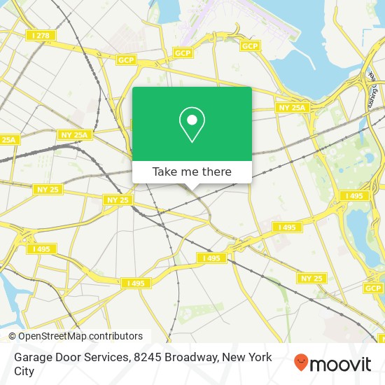 Mapa de Garage Door Services, 8245 Broadway