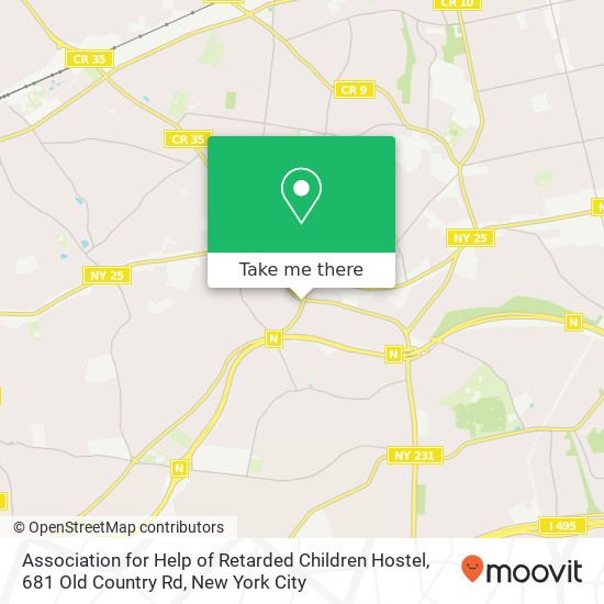 Mapa de Association for Help of Retarded Children Hostel, 681 Old Country Rd