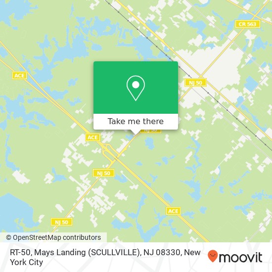 RT-50, Mays Landing (SCULLVILLE), NJ 08330 map