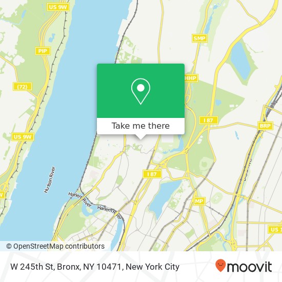 W 245th St, Bronx, NY 10471 map