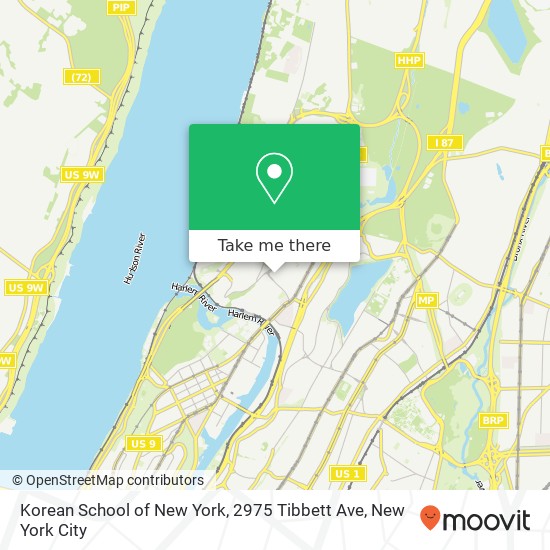 Mapa de Korean School of New York, 2975 Tibbett Ave