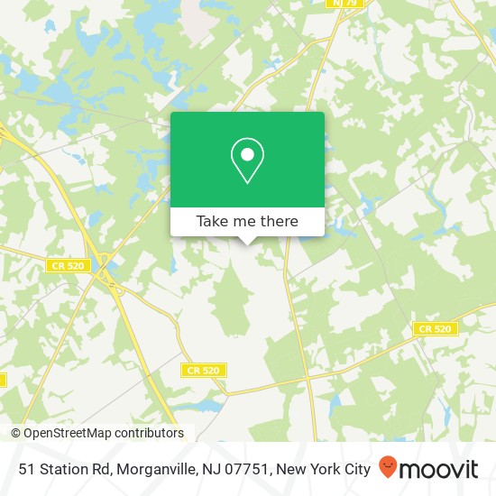 Mapa de 51 Station Rd, Morganville, NJ 07751