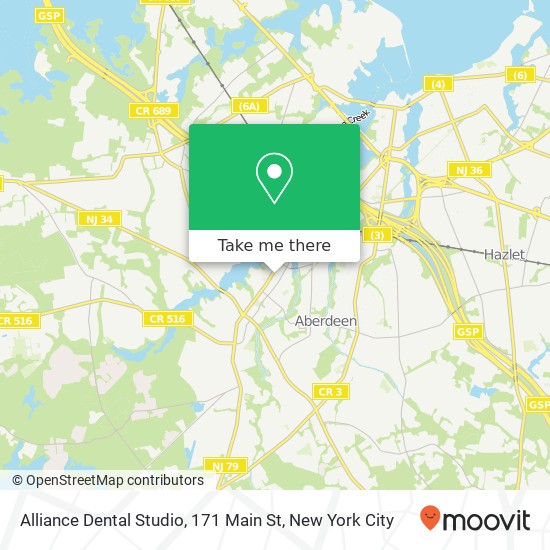 Mapa de Alliance Dental Studio, 171 Main St