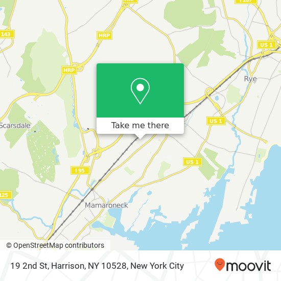 Mapa de 19 2nd St, Harrison, NY 10528