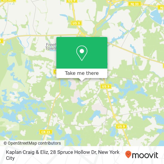 Mapa de Kaplan Craig & Eliz, 28 Spruce Hollow Dr