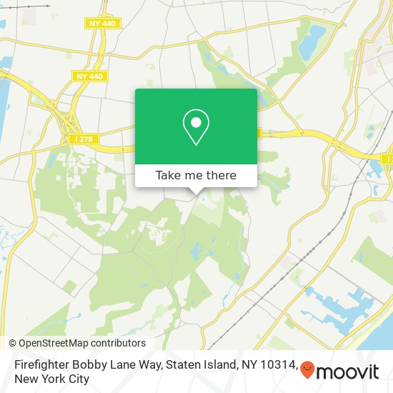 Mapa de Firefighter Bobby Lane Way, Staten Island, NY 10314
