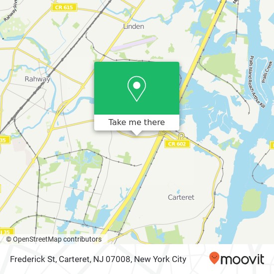 Frederick St, Carteret, NJ 07008 map