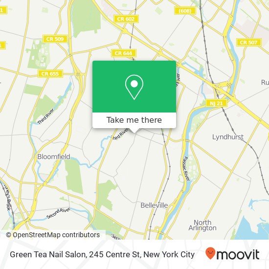 Mapa de Green Tea Nail Salon, 245 Centre St