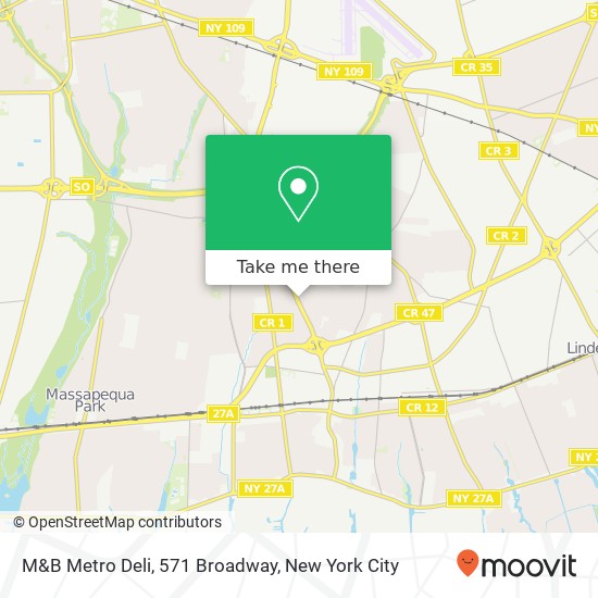 M&B Metro Deli, 571 Broadway map