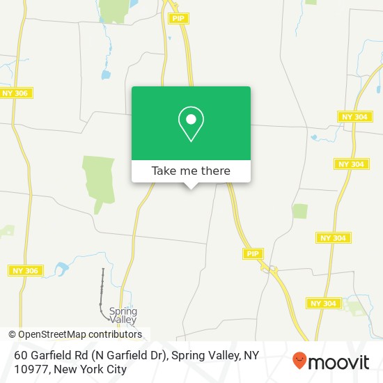 Mapa de 60 Garfield Rd (N Garfield Dr), Spring Valley, NY 10977