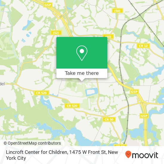 Mapa de Lincroft Center for Children, 1475 W Front St
