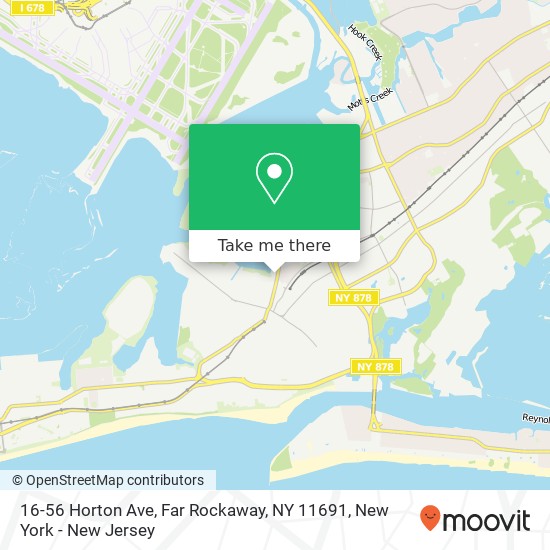 Mapa de 16-56 Horton Ave, Far Rockaway, NY 11691