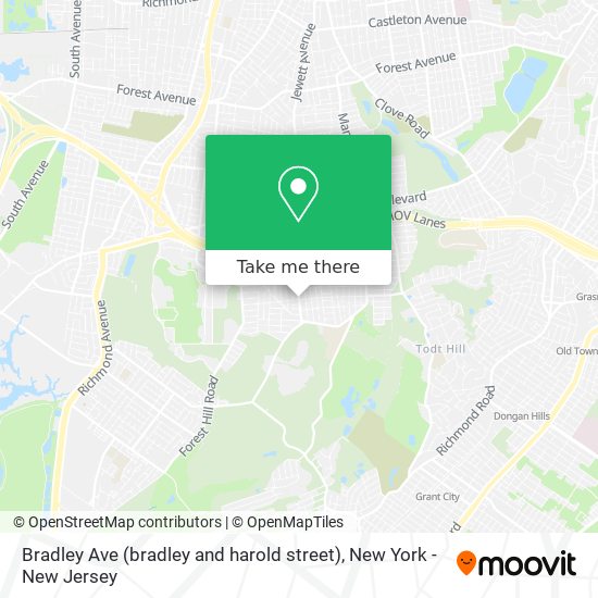Bradley Ave (bradley and harold street) map