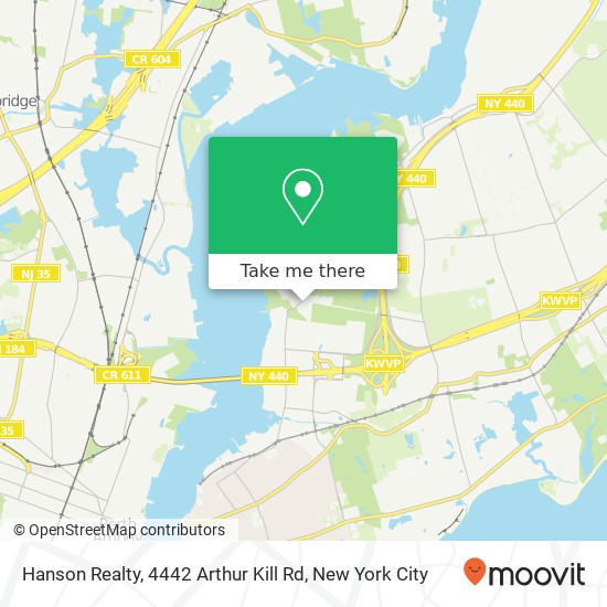 Mapa de Hanson Realty, 4442 Arthur Kill Rd