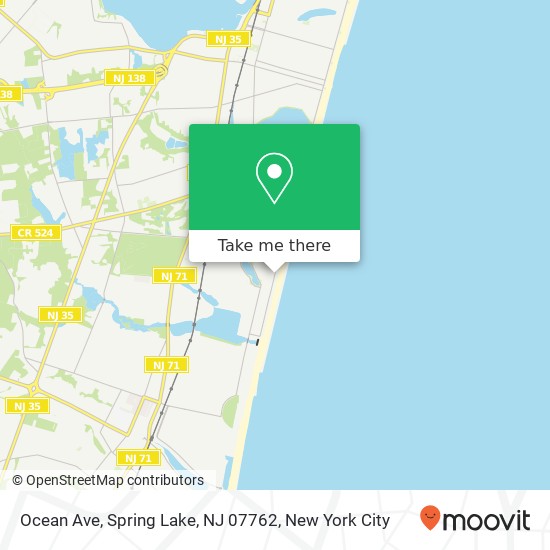 Mapa de Ocean Ave, Spring Lake, NJ 07762