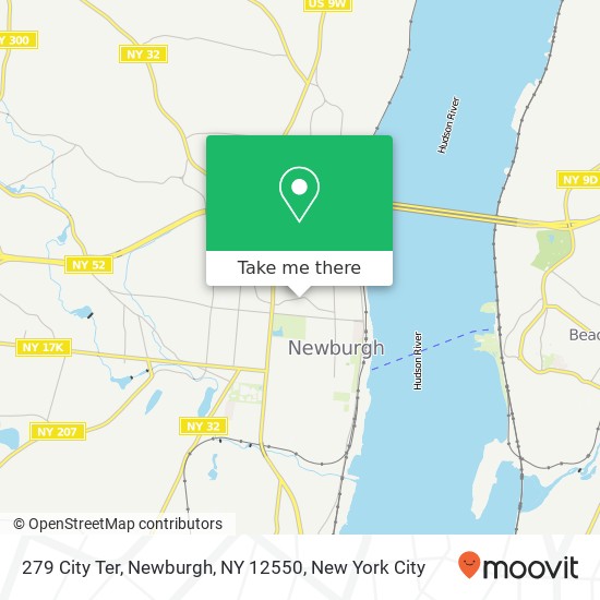 Mapa de 279 City Ter, Newburgh, NY 12550
