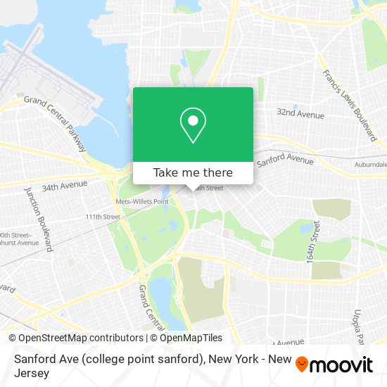 Mapa de Sanford Ave (college point sanford)