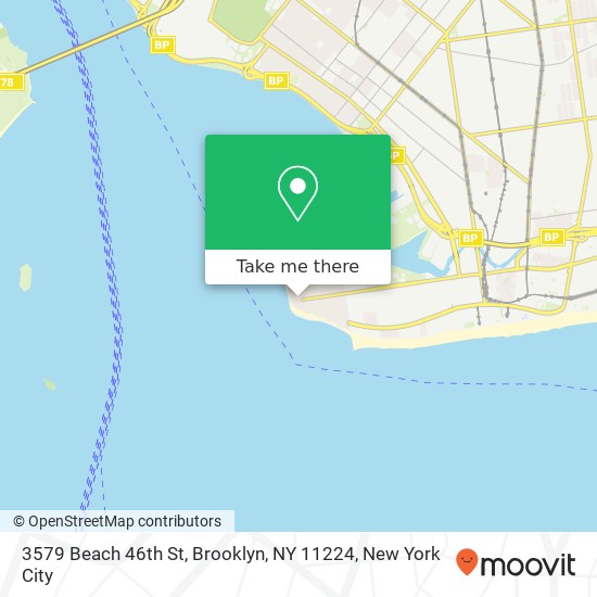 Mapa de 3579 Beach 46th St, Brooklyn, NY 11224