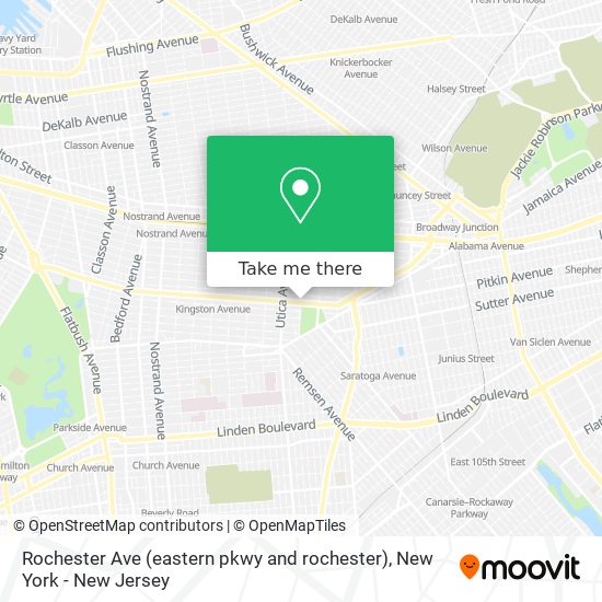 Rochester Ave (eastern pkwy and rochester) map