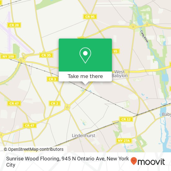 Mapa de Sunrise Wood Flooring, 945 N Ontario Ave