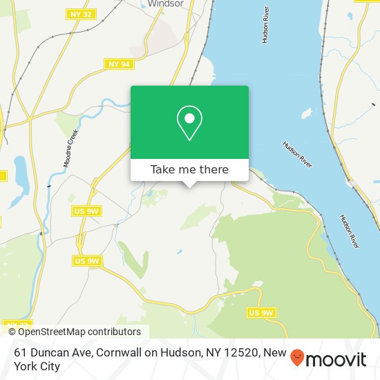 Mapa de 61 Duncan Ave, Cornwall on Hudson, NY 12520