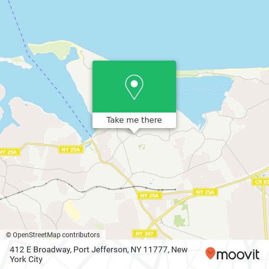 Mapa de 412 E Broadway, Port Jefferson, NY 11777