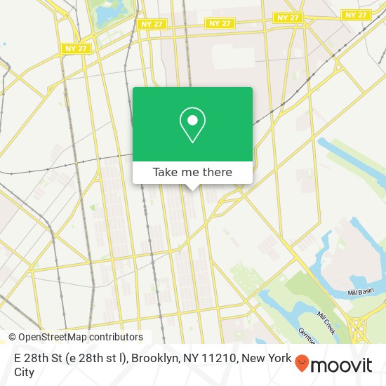 E 28th St (e 28th st l), Brooklyn, NY 11210 map