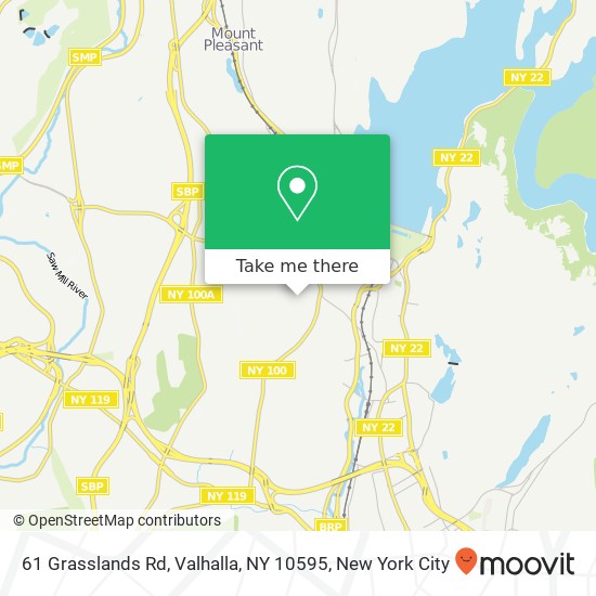 Mapa de 61 Grasslands Rd, Valhalla, NY 10595