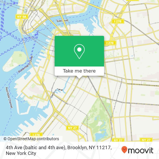 Mapa de 4th Ave (baltic and 4th ave), Brooklyn, NY 11217