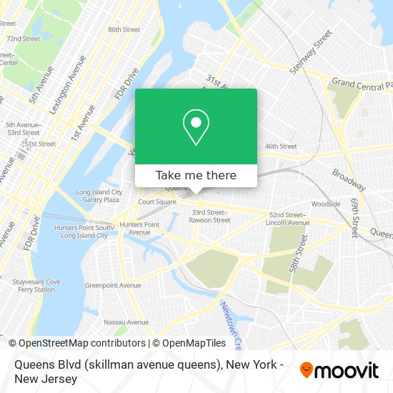 Mapa de Queens Blvd (skillman avenue queens)