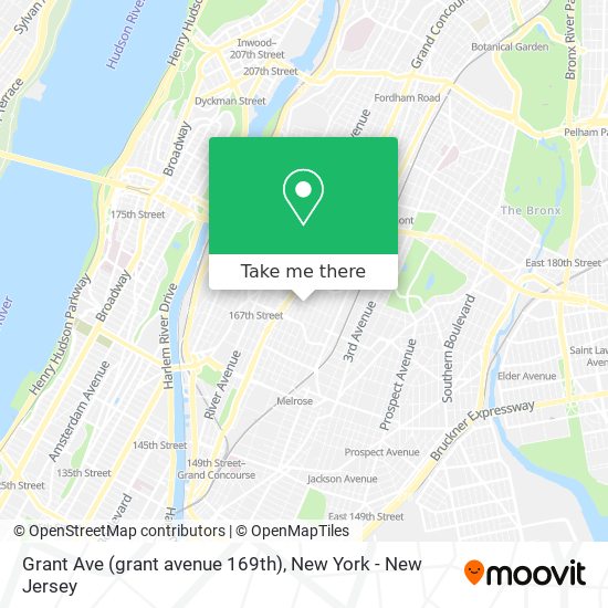 Mapa de Grant Ave (grant avenue 169th)