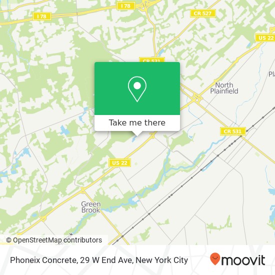 Mapa de Phoneix Concrete, 29 W End Ave