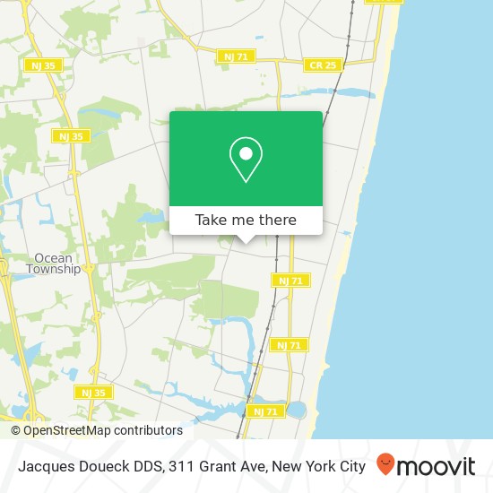 Mapa de Jacques Doueck DDS, 311 Grant Ave