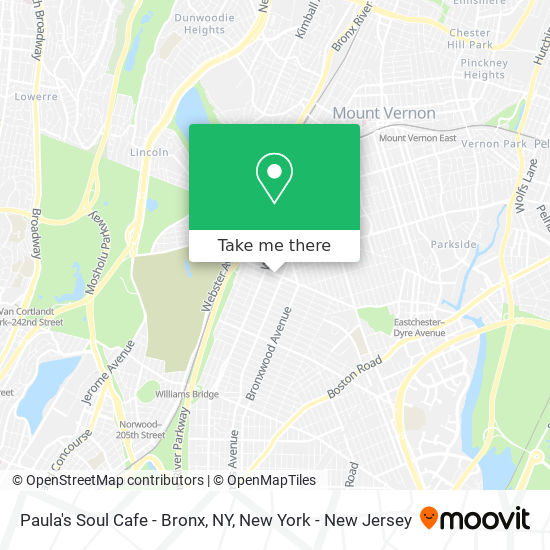 Paula's Soul Cafe - Bronx, NY map