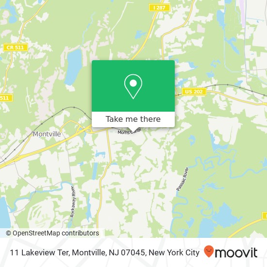 Mapa de 11 Lakeview Ter, Montville, NJ 07045